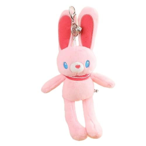 LfrAnk Cartoon lange Ohren Kaninchen Plüsch Puppe Schlüsselanhänger Weiche gefüllte Zugohren Hase Spielzeug Schlüsselanhänger Anhänger Schultasche Auto Dekor Geschenk 30CM 2 von LfrAnk