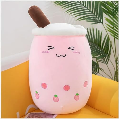 LfrAnk Flauschiger Milchtee, Bubble Milk Tea, Plüschtiere, Obst, Säfte, Trinkflaschen, Sommersnacks, Dekokissen, Geburtstage, 22cm 12 von LfrAnk