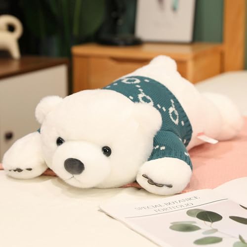 LfrAnk Niedliche Eisbär Puppe ausgestopft Teddybär Puppe Mädchen Stoffpuppe Kinder Geburtstagsgeschenk 58CM 3 von LfrAnk