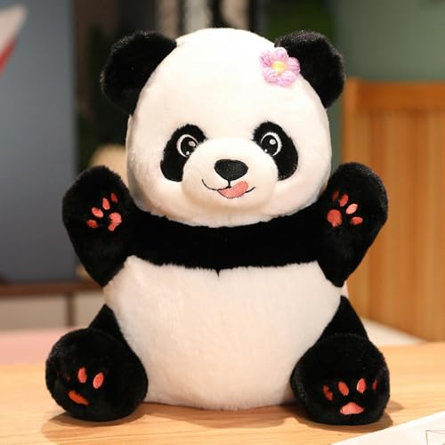 LfrAnk Niedliche Panda Puppe Plüschtier Panda Puppe Mädchen Tasche Schlüsselanhänger Puppe Kinder Geburtstagsgeschenk 35CM 2 von LfrAnk