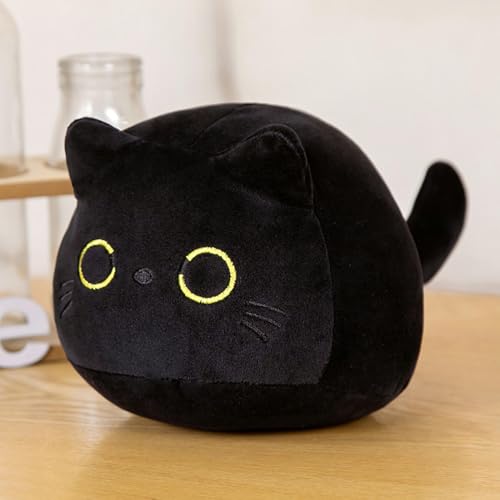 LfrAnk Niedliche Schwarze Katze Kissen Spielzeug Puppe Kleine Katze Puppe Kinderpuppe Geburtstagsgeschenk 25cm 1 von LfrAnk