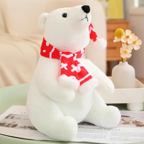 LfrAnk Süße Weihnachten Eisbär Puppe Plüsch Teddybär Puppe Kinder Ragdoll Geburtstagsgeschenk 60CM 3 von LfrAnk