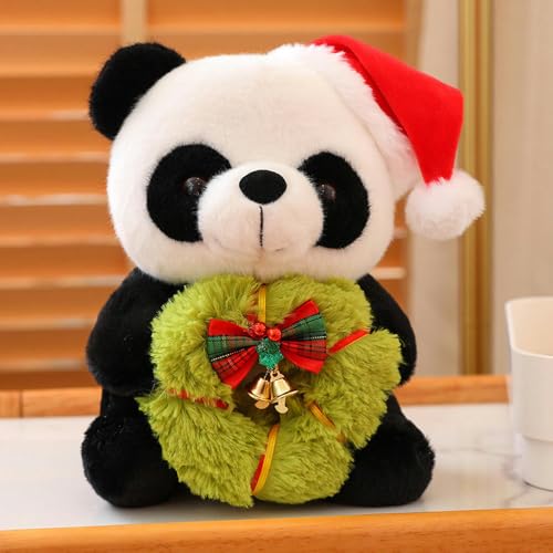 LfrAnk Süße Weihnachten Panda Puppe Tier Plüsch Spielzeug Kinder Geburtstagsgeschenk 25cm 4 von LfrAnk