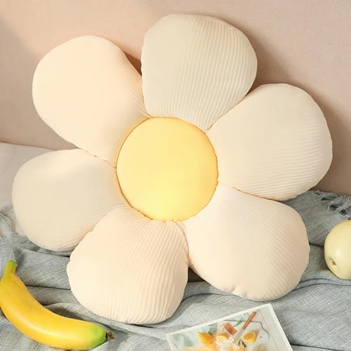 LfrAnk Weiches buntes Blumenkissen Plüsch Gänseblümchen Blumenform Pflanze Stuhl Kissen Home Sofa Dekor Kinder Mädchen Geburtstagsgeschenk 53CM 2 von LfrAnk