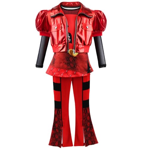 Lgandpg Rise of Red Kostüm für Kinder, Nachkommen, Rot, Mädchen, 3-teiliges Outfit von Lgandpg