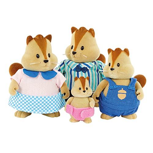 LI'L WOODZEEZ HCM Kinzel 43223 Figuren Streifenhörnchen Tierfamilie Scamperscoot 4 weiche Tierfiguren OHNE Buch Tiere im Set, Spielzeug für Kinder ab 3 Jahre 6158Z Mehrfarbig von Li'l Woodzeez