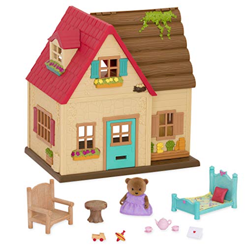 Li'l Woodzeez WZ6624Z Li'l Woodzeez-43285-Honeysuckle Landhaus-Puppenhaus Zubehör, Country Haus, Holiday-für Kinder ab 3 Jahren, Mehrfarbig von Li'l Woodzeez