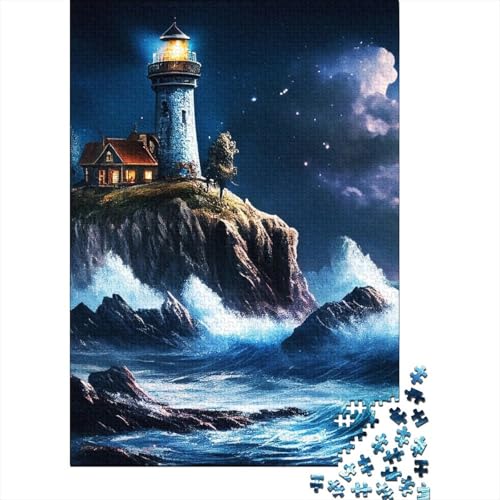 1000 Puzzles für Erwachsene, 1000 Teile, Blick auf den Leuchtturm für Erwachsene, schwierige Puzzles für Erwachsene, Puzzle-Geschenke (Größe 75 x 50 cm) von LiJianXXE