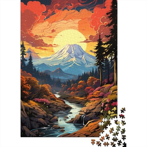 1000 Teile Puzzle für Erwachsene, Geschenk, Schöne Fantasielandschaft, Puzzle für Erwachsene, Holzpuzzle, Lernspiel für Erwachsene und Kinder, 50 x 75 cm von LiJianXXE