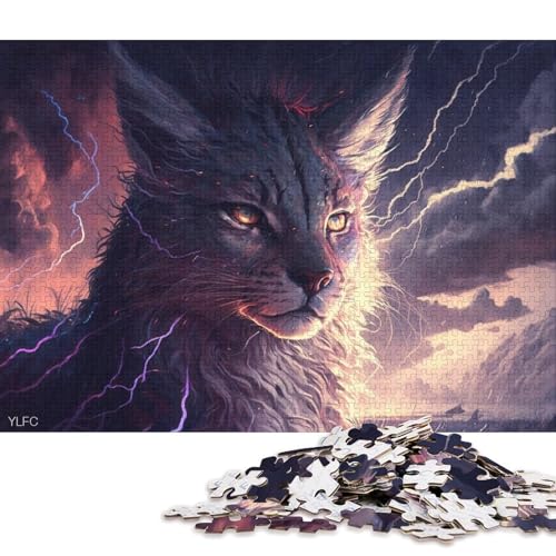 1000-teiliges Puzzle, Art Lynx, Puzzle für Erwachsene, Holzpuzzle, Spielzeug, Wanddekoration 75x50cm/1000 Stück von LiJianXXE