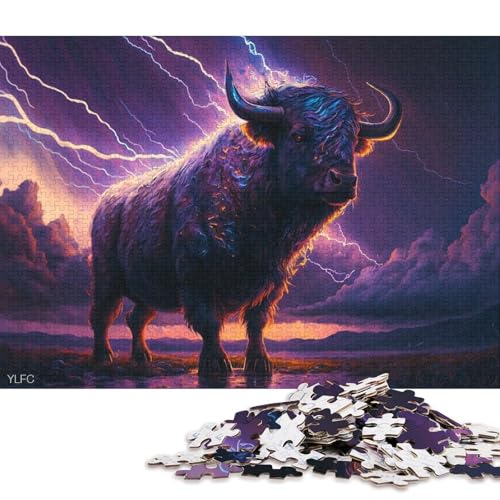 1000-teiliges Puzzle, Fantasy-Art-Yak-Puzzle für Erwachsene, Holzpuzzle, Spielzeug, Wanddekoration 75x50cm/1000 Teile von LiJianXXE