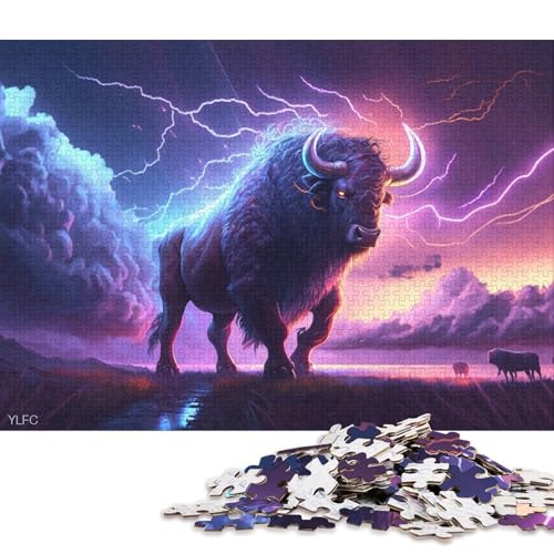 1000-teiliges Puzzle, Fantasy Art Yak-Puzzle für Kinder, Holzpuzzle, Lernspiele für Erwachsene und Kinder 75x50cm/1000 Teile von LiJianXXE