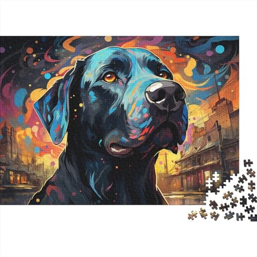 1000-teiliges Puzzle, Lernspiele, Fantasie, bunter Hund, Puzzle, Holzpuzzle, Familienunterhaltungsspielzeug, 50 x 75 cm von LiJianXXE