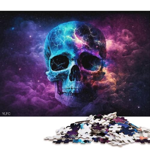 1000-teiliges Puzzle, Lernspiele, kosmische Kunst, Totenkopf-Puzzles für Erwachsene, Puzzle aus Pappe, Lernspielzeug, Familienspiele (Größe 38 * 26 cm) von LiJianXXE