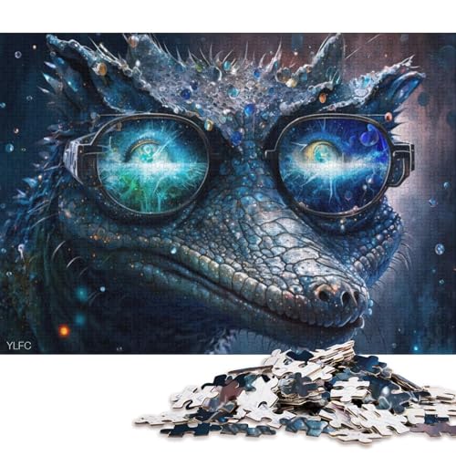 1000-teiliges Puzzle, Lernspiele, magischer Krokodil-Krieger, Puzzle für Kinder, Holzpuzzle, Heimdekorationspuzzle (Größe 75 * 50 cm) von LiJianXXE