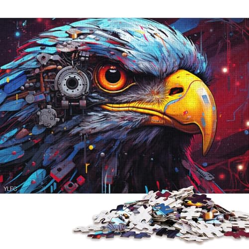 1000-teiliges Puzzle, Roboter-Adler-Kunst-Puzzle für Erwachsene, anspruchsvolles Holzpuzzlespiel 75x50cm/1000 Teile von LiJianXXE