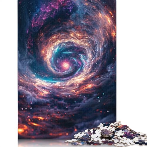 1000-teiliges Puzzle, farbenfrohes kosmisches Puzzle für Kinder, Kartonpuzzle, Heimkunstdekor, Größe: 38 x 26 cm von LiJianXXE