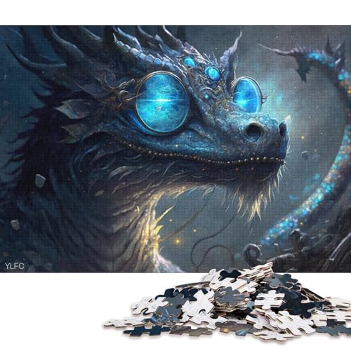 1000-teiliges Puzzle, magische Maschine, Fliegender Drache, Puzzle für Erwachsene, Holzpuzzle, Puzzle, praktisches Spiel 38x26cm/1000 Stück von LiJianXXE