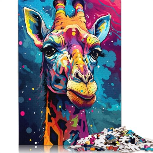 1000-teiliges Puzzle, süßes Giraffenroboter-Puzzle für Erwachsene, Kartonpuzzle, lustige Puzzlespiele, 38 x 26 cm von LiJianXXE