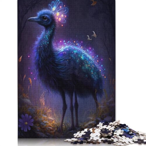 1000-teiliges Puzzle, verträumte Straußenblume, Puzzle für Erwachsene, Kartonpuzzle, Lernspielzeug, Familienspiele, Größe: 38 x 26 cm von LiJianXXE