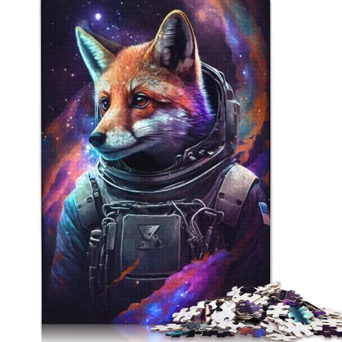 1000-teiliges Puzzle Astronaut Art Fox für Erwachsene, Holzpuzzle, Denksportaufgaben für Erwachsene (Größe 75 x 50 cm) von LiJianXXE