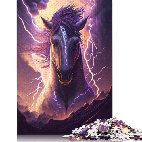 1000-teiliges Puzzle Fantasie-Pferde-Puzzle für Karton-Puzzles Lernspiel-Herausforderungsspielzeug Größe: 38 x 26 cm von LiJianXXE