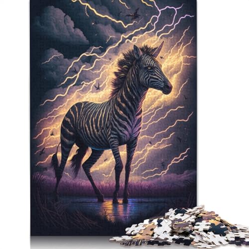 1000-teiliges Puzzle Fantasie Zebra Puzzle Holzpuzzle Familiendekoration Größe: 75x50cm von LiJianXXE