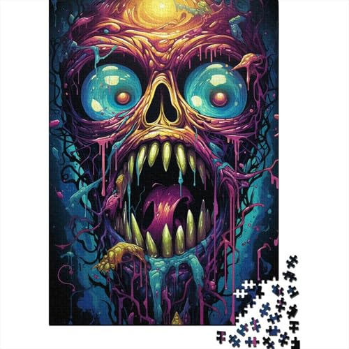 1000-teiliges Puzzle Fantasy Evil Monster Puzzles für Holzpuzzles Lernspiel Challenge Toy 50x75 cm von LiJianXXE