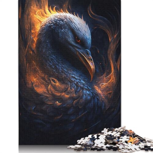 1000-teiliges Puzzle Feuertier Schwan Puzzles für Holzpuzzle Lernspiel Herausforderungsspielzeug Größe: 75x50cm von LiJianXXE