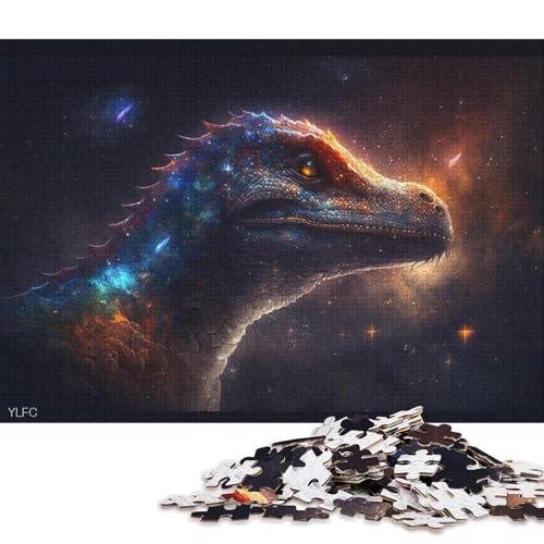 1000-teiliges Puzzle Kosmische Galaxie, Dinosaurier-Puzzle für Erwachsene, Holzpuzzle, Puzzle, praktisches Spiel 75x50cm/1000 Teile von LiJianXXE