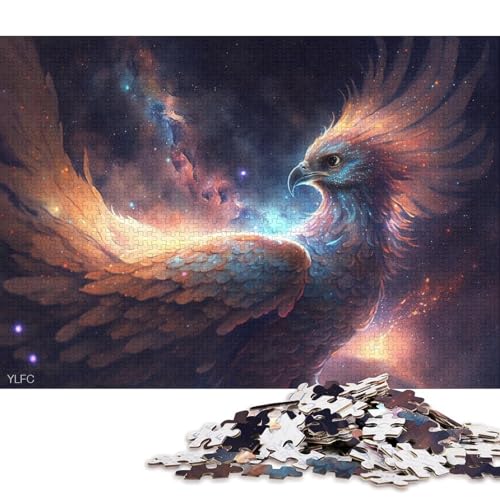 1000-teiliges Puzzle Kosmische Galaxie, Phönix, Puzzle für Erwachsene, Holzpuzzle, Spielzeug, Wanddekoration 38x26cm/1000 Teile von LiJianXXE