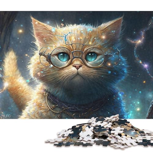 1000-teiliges Puzzle Magic Art Garfield, Puzzle für Erwachsene, Holzpuzzle, Puzzle, praktisches Spiel 75x50cm/1000 Teile von LiJianXXE