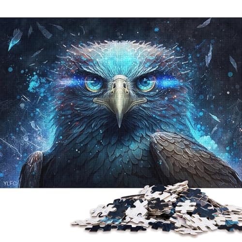 1000-teiliges Puzzle Magischer Adler-Krieger, Puzzle für Erwachsene, anspruchsvolles Holzpuzzle (Größe 75 * 50 cm) von LiJianXXE