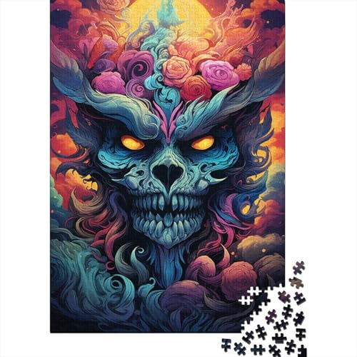 1000-teiliges Puzzle Psychedelischer Drache in den Wolken, Puzzle für Erwachsene, Holzpuzzle, Lernspiel, Herausforderungsspielzeug, 50 x 75 cm von LiJianXXE