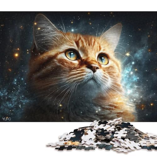 1000-teiliges Puzzle Universum Garfield Cat Puzzle für Erwachsene, Holzpuzzle, Lernspiel für Erwachsene und Kinder 75x50cm/1000 Teile von LiJianXXE