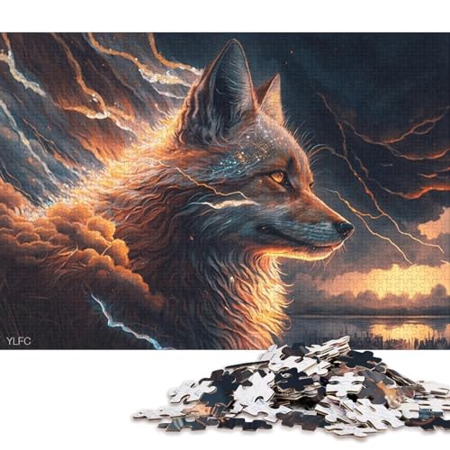 1000-teiliges Puzzle für Erwachsene, Art Dream Fox, Puzzles für Holzpuzzles, Spielzeug, Denkspiel 38x26cm/1000 Stück von LiJianXXE