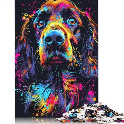 1000-teiliges Puzzle für Erwachsene, Boykin Spaniel Dog Art Puzzle für Kinder, Holzpuzzle, Lernspiel für Erwachsene und Kinder, Größe: 75 x 50 cm von LiJianXXE