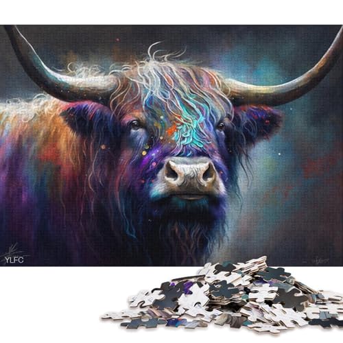 1000-teiliges Puzzle für Erwachsene, Bunte Yak-Puzzles für Holzpuzzles, Spielzeug, Denkspiel 75x50cm/1000 Stück von LiJianXXE