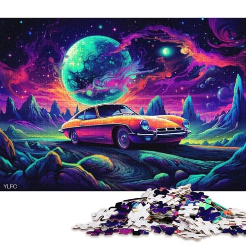 1000-teiliges Puzzle für Erwachsene, Cooles klassisches Sportauto-Puzzle für Erwachsene, Holzpuzzle, Spielzeug, Wanddekoration 38x26cm/1000 Teile von LiJianXXE