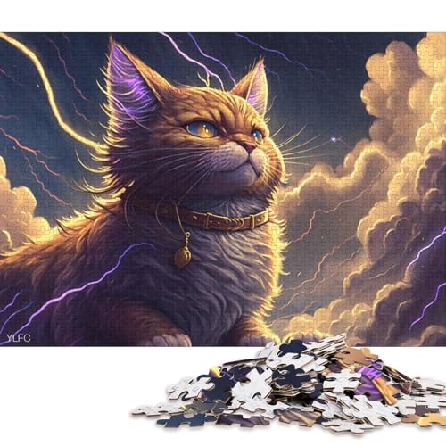 1000-teiliges Puzzle für Erwachsene, Fantasy-Kunst, Garfield-Katze, Puzzle für Erwachsene, Holzpuzzle, Spielzeug, Wanddekoration 38x26cm/1000 Teile von LiJianXXE