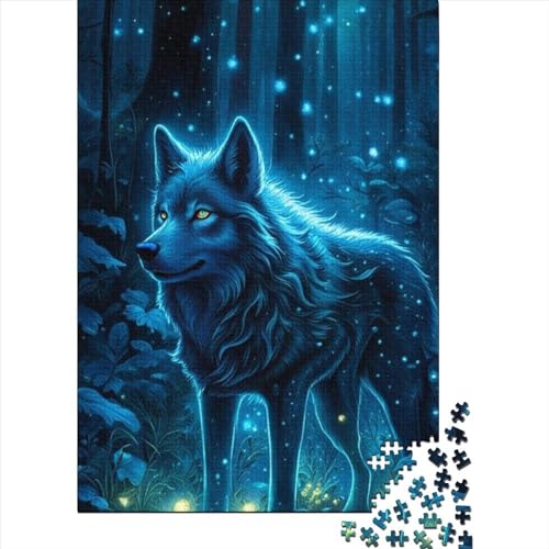 1000-teiliges Puzzle für Erwachsene, Fantasy Strange Wolf, Holzpuzzle für Erwachsene, Teenager-Puzzle, 1000 Teile, Größe 75x50 cm von LiJianXXE