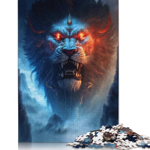 1000-teiliges Puzzle für Erwachsene, Galaxy Art Lion-Puzzle für Kinder, Kartonpuzzle, Lernspiel für Erwachsene und Kinder, Größe: 38 x 26 cm von LiJianXXE