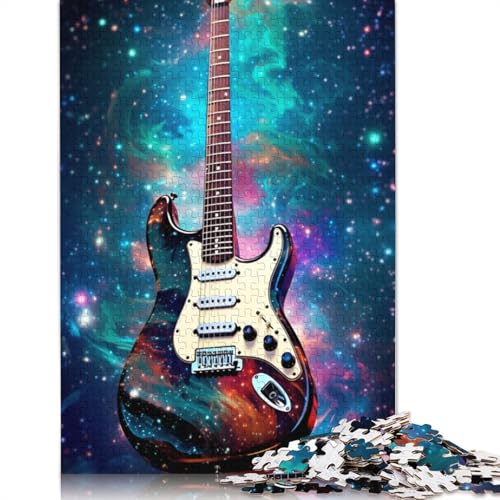 1000-teiliges Puzzle für Erwachsene, Gitarrenstern-Puzzle für Erwachsene, Holzpuzzle, tolles Geschenk für Erwachsene, Größe: 75 x 50 cm von LiJianXXE