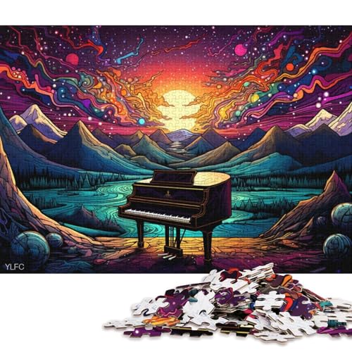 1000-teiliges Puzzle für Erwachsene, Klavier im Weltraum, Puzzles für Holzpuzzles, Spielzeug, Denkspiel 75x50cm/1000 Stück von LiJianXXE