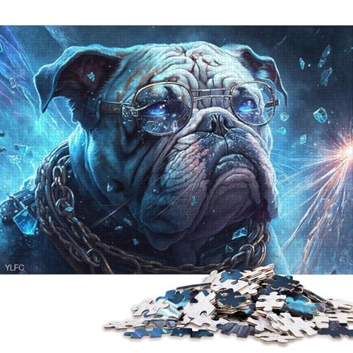 1000-teiliges Puzzle für Erwachsene, Magic Machine Bulldog, Puzzle aus Pappe, tolles Geschenk für Erwachsene (Größe 38 * 26 cm) von LiJianXXE