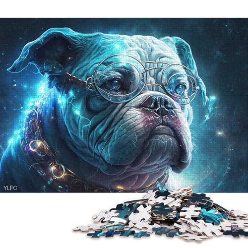 1000-teiliges Puzzle für Erwachsene, Magic Machine Bulldog, Puzzle für Erwachsene, Holzpuzzle, Lernspiele für Erwachsene und Kinder (Größe 75 * 50 cm) von LiJianXXE