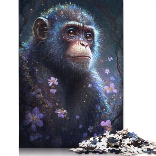 1000-teiliges Puzzle für Erwachsene, Monkey Flower Galaxy Puzzle für Erwachsene, Holzpuzzle, anspruchsvolles Spiel, Größe: 75 x 50 cm von LiJianXXE