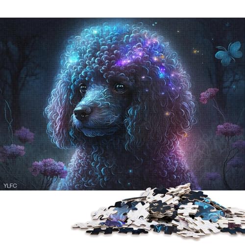 1000-teiliges Puzzle für Erwachsene, Pudel im Dschungel, Puzzle für Erwachsene, Holzpuzzle, Lernspiel für Erwachsene und Kinder (Größe 75 * 50 cm) von LiJianXXE