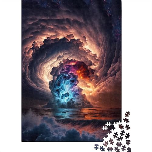 1000-teiliges Puzzle für Erwachsene, Puzzle-Geschenke, Sonnenuntergang am Strand, Maelstrom, Holzpuzzle für Erwachsene, anspruchsvoll, schwierig, Puzzlegröße 75x50 cm von LiJianXXE