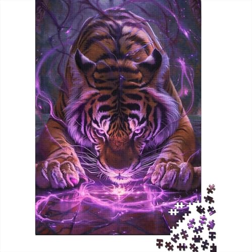 1000-teiliges Puzzle für Erwachsene, Tiger-Puzzle für Erwachsene, Puzzle aus Pappe, pädagogisches Spielzeug zum Stressabbau, Puzzlegröße: 75 x 50 cm von LiJianXXE